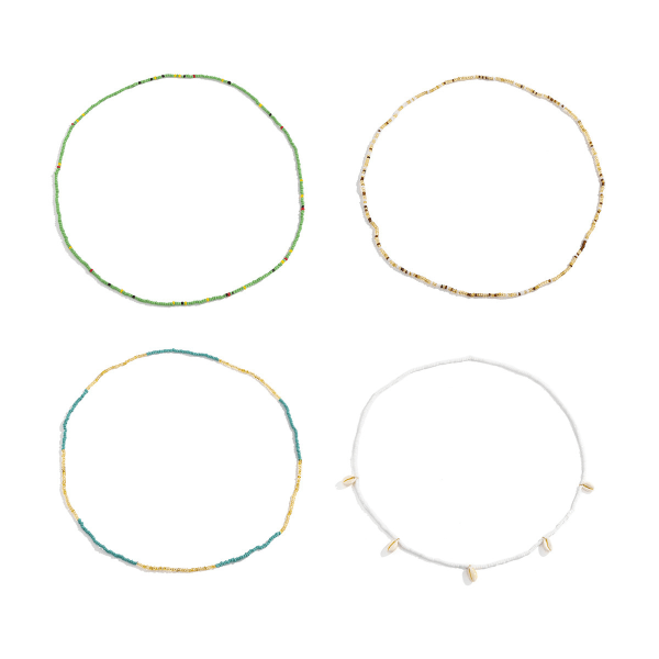 Kvinnor Flickor Midjebands Pärlor Kedja Kroppssmycken Elastisk Mage Pärla F