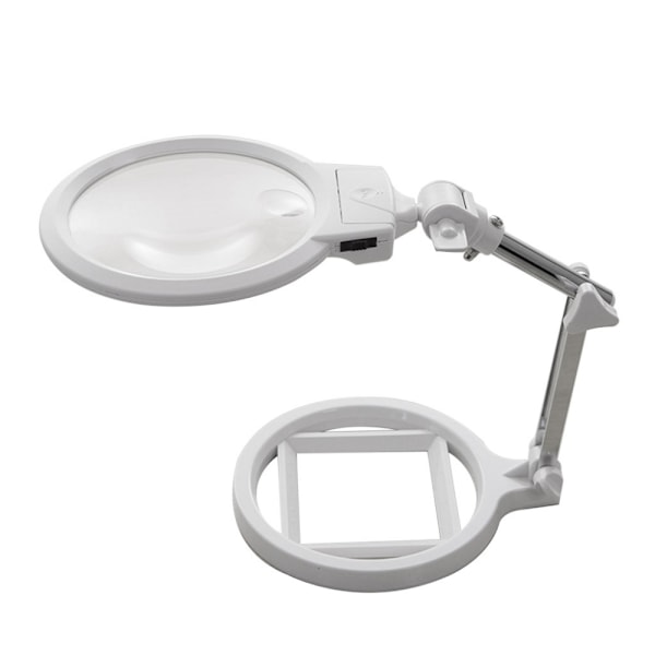 5X Skrivbordsförstoringsglas Fällbar LED-förstoringslampa Bärbar A