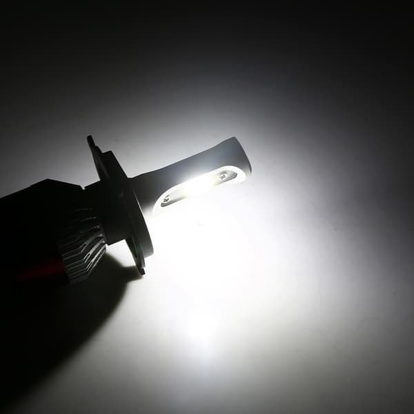 2 stk H4 252W 25200lm Bil LED Hovedlys COB Frontlys Kjørelys Pærer Hvit 6500K