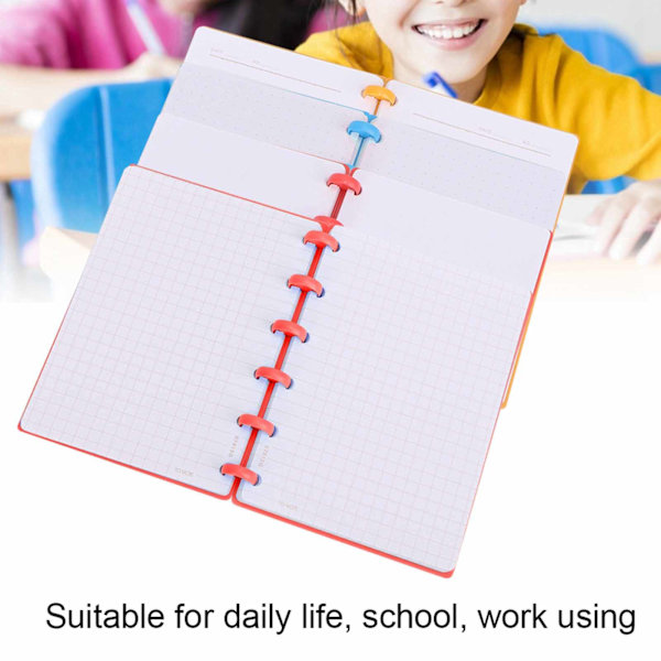 A6 Svamphåls Bindemedel Påfyllningsbart Skrivpapper Anteckningsbok Kontor Skola Material (Rött Block)