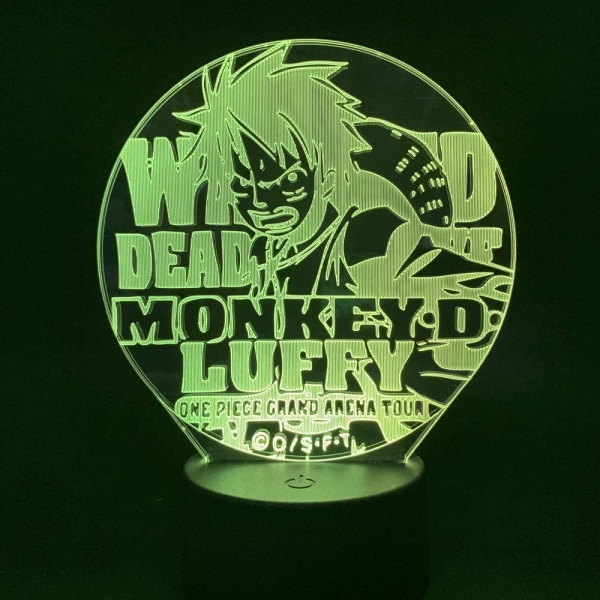 One Piece Luffy 3D Illusion Nattlampa Smart Touch, RG