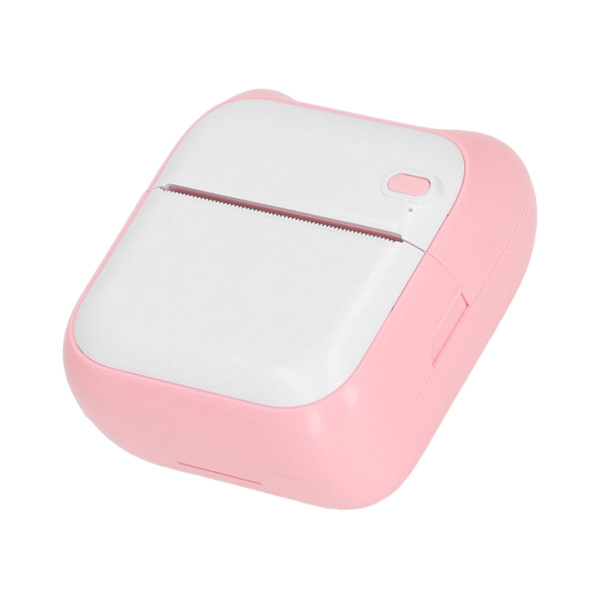 Termisk printer Bluetooth direkte forbindelse USB opladning 203DPI 1000mAh bærbar mini billedprinter med pink printpapir
