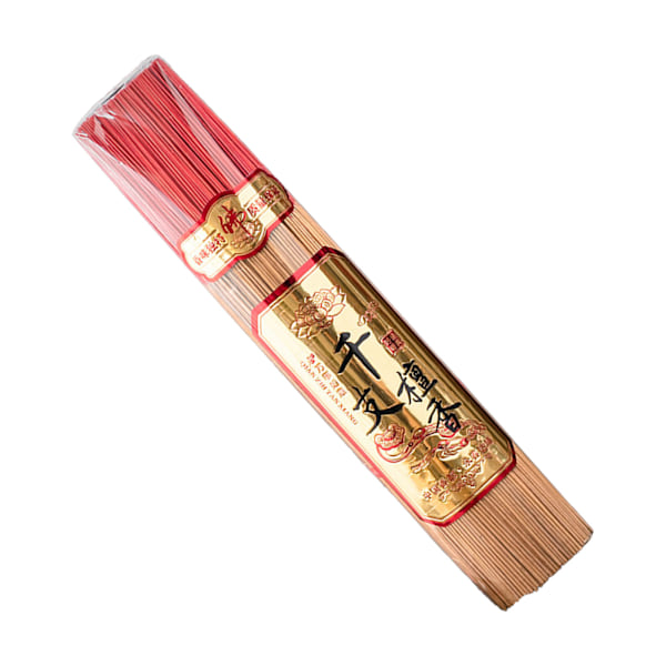 1000 stk. røykfrie røkelsespinner - behagelig, langvarig duft - sandeltre røkelsespinner for hjem, templer - naturlig farge - 32,5 cm