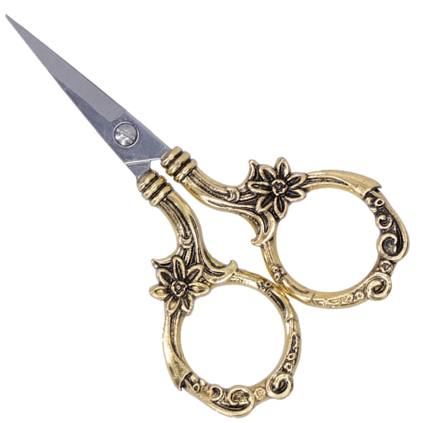 Vintage Blomstersaks DIY Europæisk Stil Håndarbejde Broderi Retro Håndværkssamling Guld