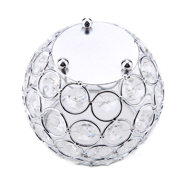 Krystall Lysestake Sølv Votive Tealight Lysestaker for Bryllup, Jul Silver