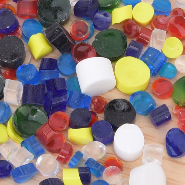 Millefiori glas blandad färg termisk smältning färgad glasyr för dekoration smält glas block kit 100g