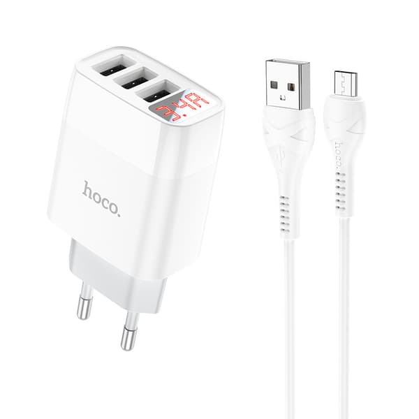 hoco. C93A tre-ports digital skjermlader for Apple Andr