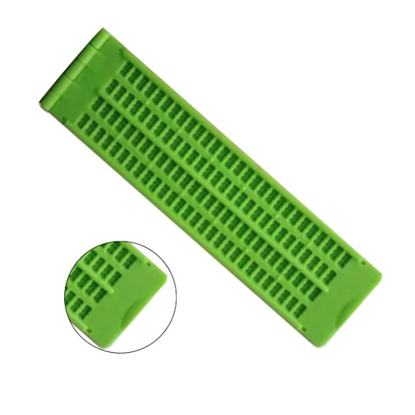 Braille-kirjoitustaulu 4 riviä 28 solua Vahva kestävä muovi Kannettava Braille-taulu sokeiden oppimiseen