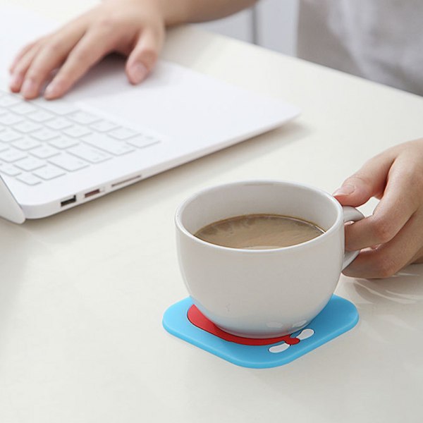 Vaskbart, holdbart, ubrydeligt blødt PVC-coaster sæt. 4 coasters
