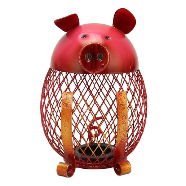 Metal Sød Piggy Bank Overflade Bage Maling Behandling Rustfri Vintage Penge Mønt Bank til Hjemme Dekoration