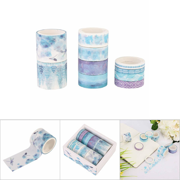 10 st Washi-tejp Dekoration Kawaii Snygg Tejp (Vind runt berg)