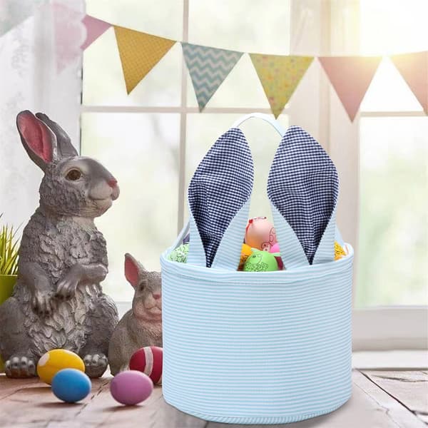 Påskekurv Seersucker Egg Hunt Bunny-kurver