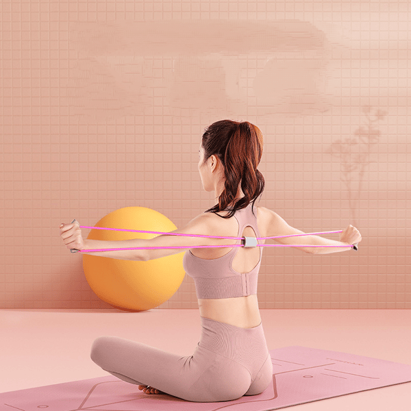 Yogarem med långt stretchband med hållbar D-ring för yogapi