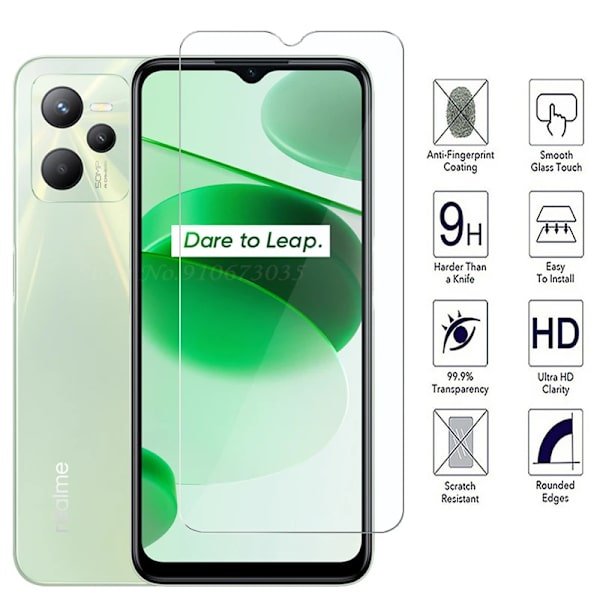 4 IN 1 HD Härdat Glas För Realme C20 Skärmskydd Lins Film