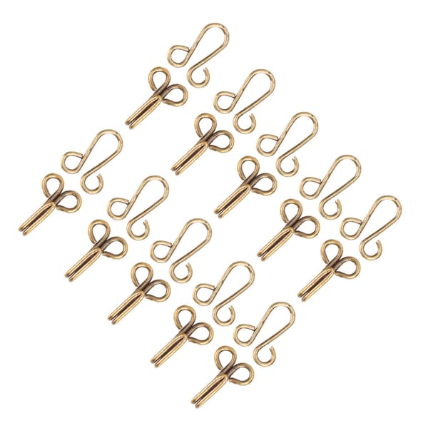 10 stk. Pelsfrakkekrokfester Sy til Overcoat Underklær (Bronse)