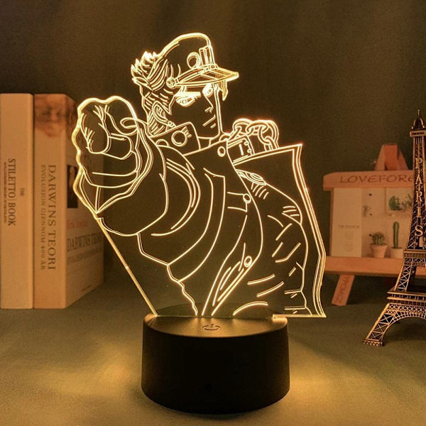 Jotaro Kujo Anime 3D Illusion Nattlampa Hemrum Dekor Acr