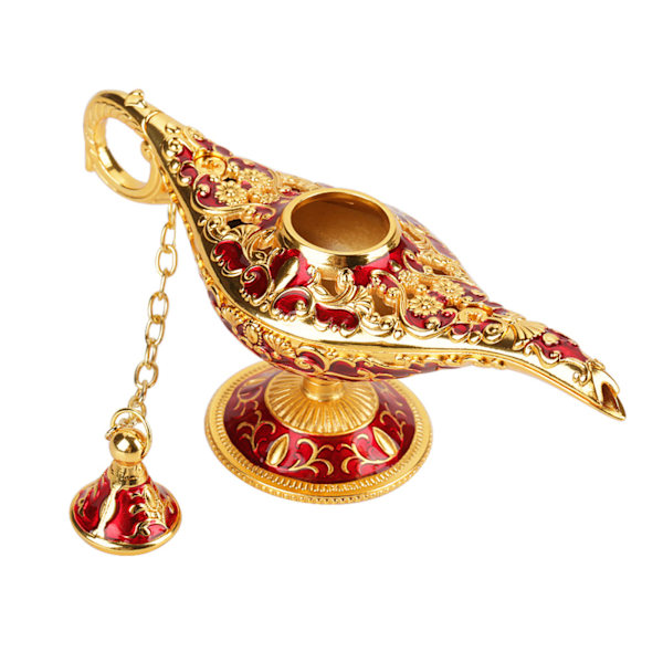 Metallskuren ihålig legend lampa ihålig Aladdin magisk ande ljus önskepot dekor (#1)