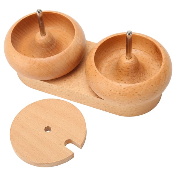 Perle Spinner Skål Poleret Træ Dæksel Metal Aksel Stabil Oval Base Perle Maker til Smykkefremstilling DIY
