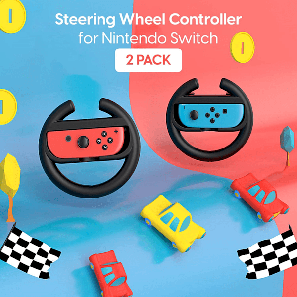 Nintendo Switch Racing Wheel Controllers för Joy-Con - Gamin Black
