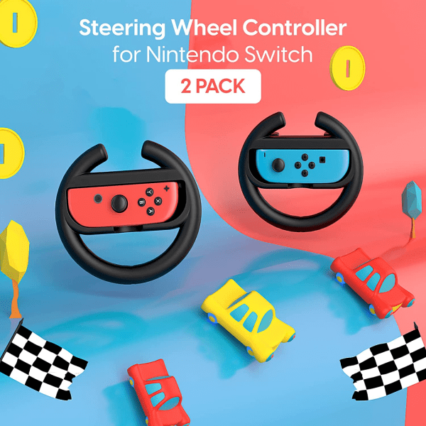 Nintendo Switch Racing Wheel Controllers för Joy-Con - Gamin Red