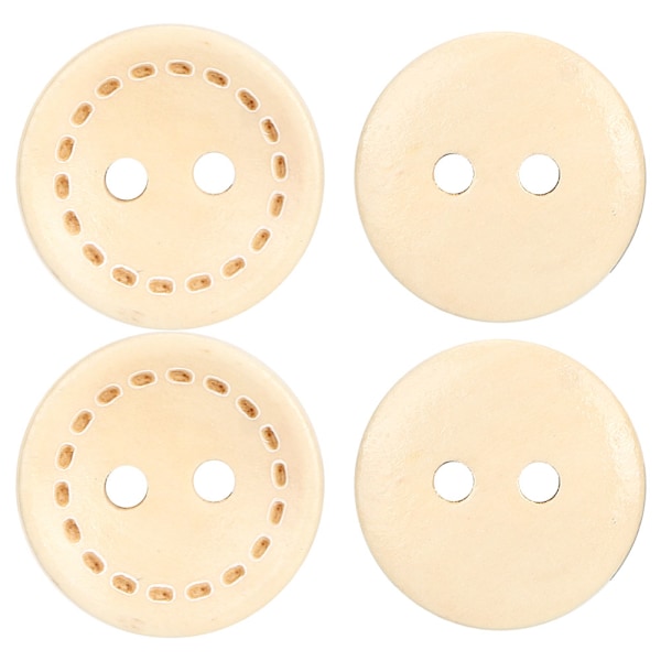 100 kpl puunapit pyöreä puun väri DIY lisävaruste ompelu 2-reikäinen nappi 1,5 cm