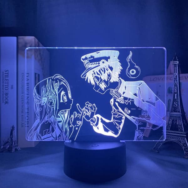 3D Natlampe Touch Switch Bord Skrivebord Illusionslamper Anime
