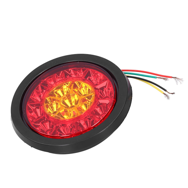 12-24V 16LED Rund Baglygte Rød Gul Lysfarve Blinklys til Trailer Lastbiler Caravan RV