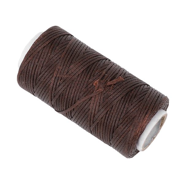5 rullar vaxad tråd 150D manuell DIY handsömnad platt vaxad tråd fiber monofilament linje kaffe