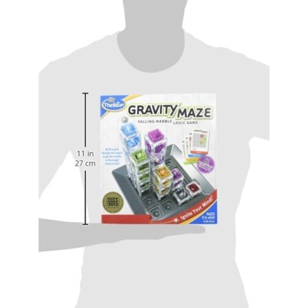 ThinkFun Gravity Maze Marmoriradan Aivopeli ja STEM-lelu - Oppimislelu 8+ vuotiaille, Tila-ajattelun taitojen kehittäminen, Insinööri- ja rakennuspeli