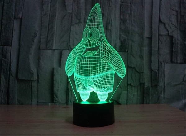 3D Optisk Illusjon Fargerikt Nattlys Tennis Touch USB LE