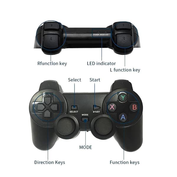 2.4G trådløs spilcontroller trådløs gamepad joystick behageligt computertilbehør