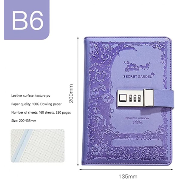 Vintage Codebooks Flicka/pojke Kreativa Retro Anteckningsböcker Med Lo