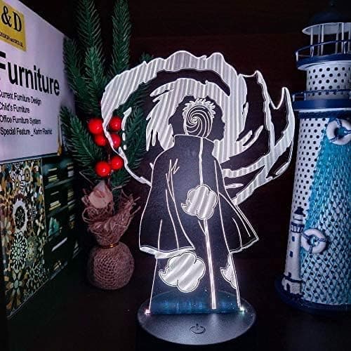 Adiqecg 3D nattljus Illusion dekor presenter jul Obito
