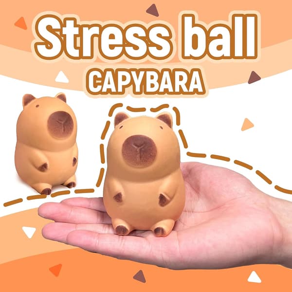 Capybara Squishy Stressbolde til børn og voksne, bløde Capybara dejbold klemme sensoriske fidget legetøj, søde festgaver og klasseværelse