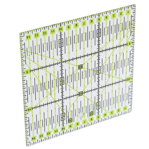Akryl Quilters Lineal Dobbelt Fargede Rutenett Linjer Klar Merke Firkant Quilting Sy Lineal