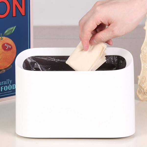 Modern Mini-sopkorg i plast för badrum, skrivbord, bordsskiva eller kaffe