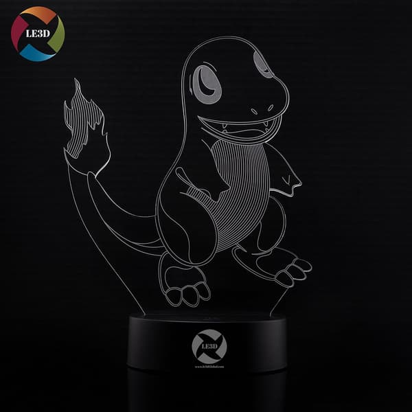 3D Optisk Illusions Natlampe - 7 LED Farveskiftende Lampe