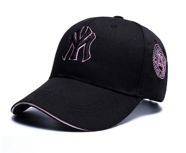 Solhat broderede bogstaver peaked cap baseball cap udendørs Pink Black