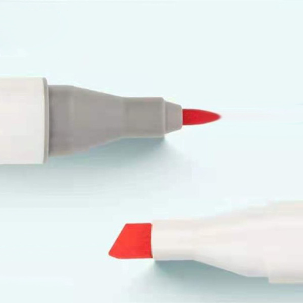 Dubbelspetsmarkörer 60 färger Svart pennkropp Bärbar plastmaterial Färgmarkörer för ritdesign
