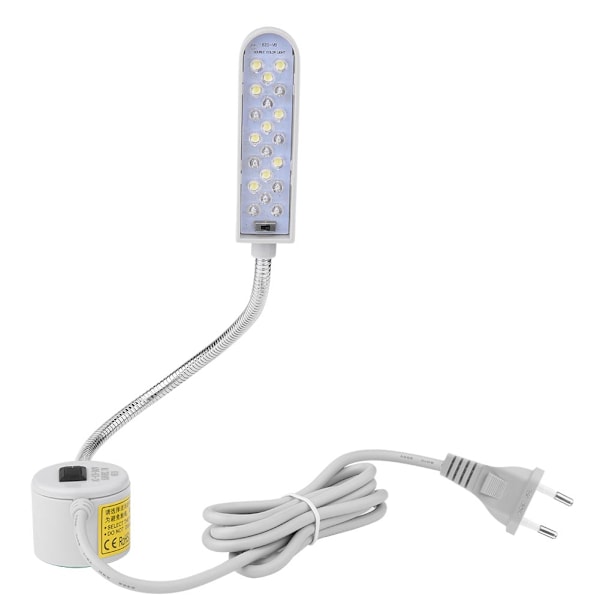 Kaksoisväri 20 LED-lamppu ompelukone magneettisella pohjakytkimellä