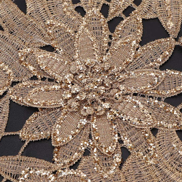 Brudspets Applikation Broderi Krage Halsring Dekoration DIY Sömnad Hantverk (#1)