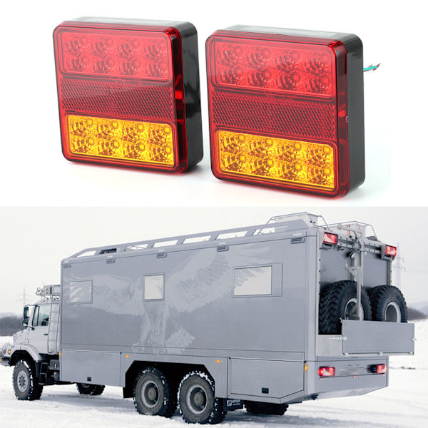 22LED Baklykt Nummerplate Lampe Høy Lysstyrke IP67 Vanntett for Lastebiler Tilhenger Lorry