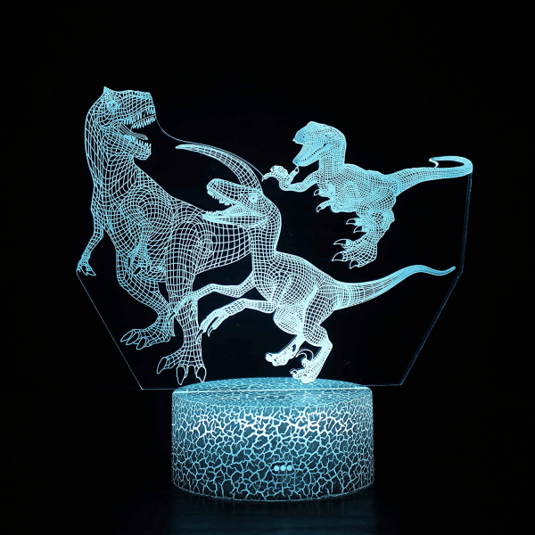 Dinosaurieleksaker, Dinosaurie 3D nattljusleksak med fjärrkontroll,16 Co