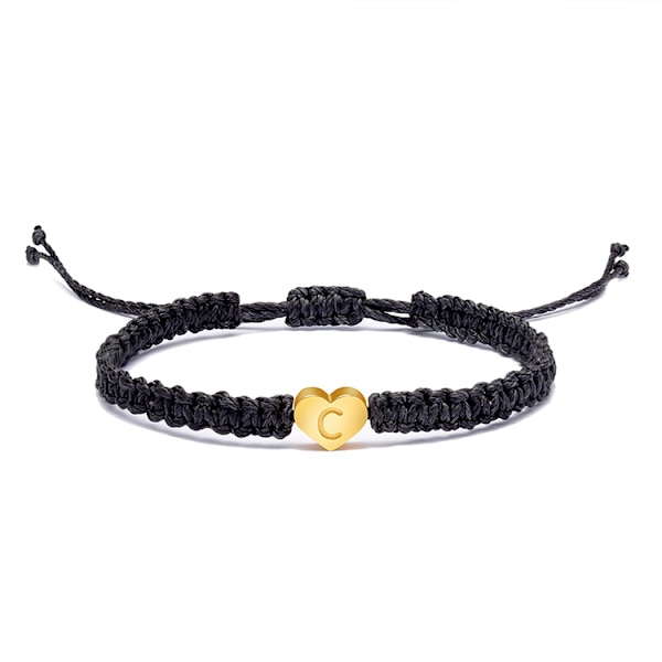 Wekity 18K Guld Initial A Bokstav Hjärta Charm Armband för Kvinnor