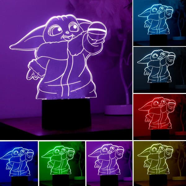 3D Nattlys, Hologram Effekt Led Illusjon Bordlampe, 16