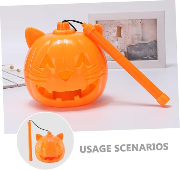 LED Halloween Græskar Lanterne – Jack-o'-Lantern Lys til Indendørs og Udendørs Indretning