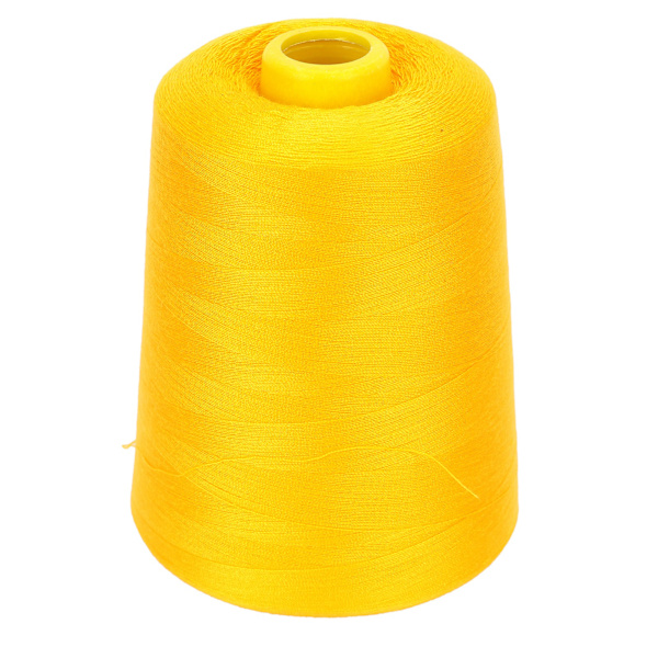 Sytråd 8000 meter Flerfarget Polyestergarn for DIY Broderimaskin Prosjekt385 Gul