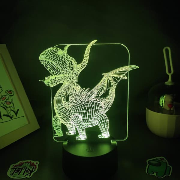 Dinosaur Animal Pterosaurs 3D Led Lampe RGB Nattlys Birt