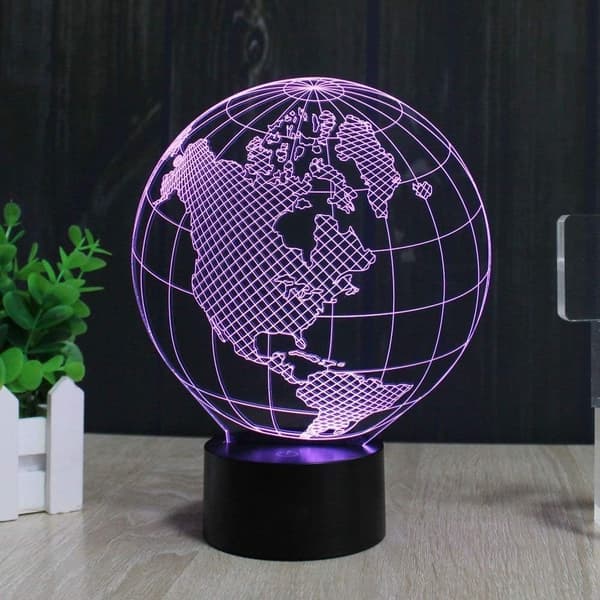 Bull Cow 3D LED-lampe, Abstrakt Optisk Illusjon Nattlys