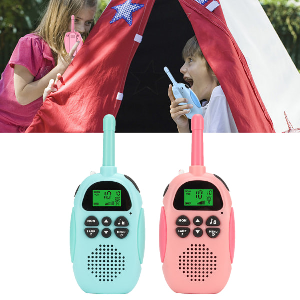 Lasten radiopuhelimet Sininen vaaleanpunainen kädessä pidettävä langaton söpö 3 km lasten radiopuhelin, vanhemman interaktiivinen lelu